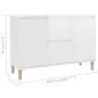 Credenza Bianco Lucido 103,5x35x70 cm in Truciolato