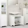 Armadio da Bagno Bianco Lucido 60x33x61 cm in Truciolato