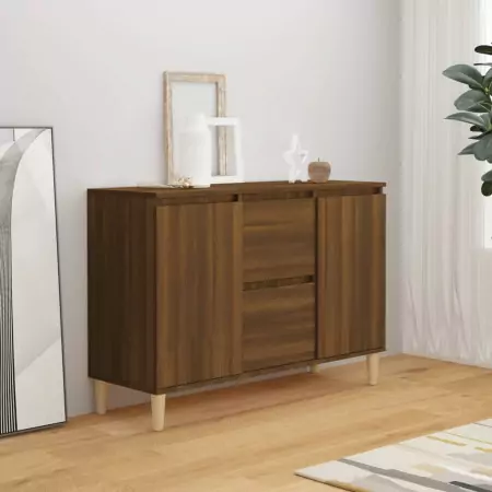 Credenza Rovere Marrone 103,5x35x70 cm in Legno Ingegnerizzato