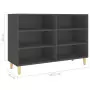 Credenza Grigia 103,5x35x70 cm in Truciolato