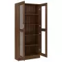 Mobile Vetrina Rovere Marrone 82,5x30,5x185,5 Legno Multistrato