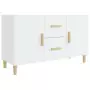 Credenza 100x36x60 cm in Legno Multistrato Bianco Lucido