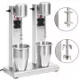 Frullatore per Milkshake con Tazza Doppia in Acciaio Inox 2 L