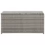 Baule da Giardino in Polyrattan 100x50x50 cm Grigio