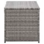 Baule da Giardino in Polyrattan 100x50x50 cm Grigio