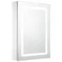 Armadietto Bagno con Specchio e LED 50x13x70 cm