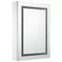 Armadietto Bagno con Specchio e LED 50x13x70 cm