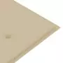 Cuscino per Panca da Giardino Beige 180x50x3 cm