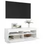 Mobile Porta TV con Luci LED Bianco 100x35x40 cm