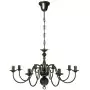 Lampadario Stile Antico Metallo Nero Lampadine 8 x E14