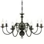 Lampadario Stile Antico Metallo Nero Lampadine 8 x E14