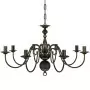 Lampadario Stile Antico Metallo Nero Lampadine 8 x E14