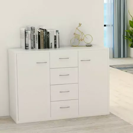 Credenza Bianca 88x30x65 cm in Truciolato