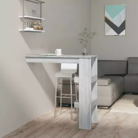 Bancone da Muro Grigio Sonoma 102x45x103,5 cm Legno Multistrato