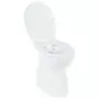 WC Sospeso con Design Senza Bordi 7 cm Più Alto Ceramica Bianca