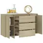 Credenza con 3 Cassetti Rovere Sonoma 120x41x75cm in Truciolato