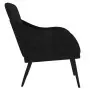 Poltrona Nera 63x76x80 cm Velluto