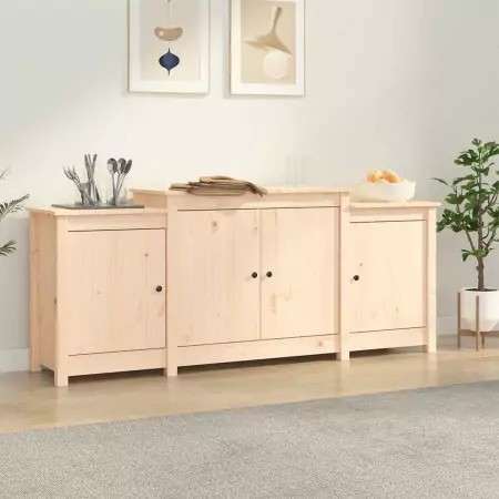 Credenza 164x37x68cm in Legno Massello di Pino