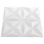 Pannelli Murali 3D 48 pz 50x50 cm Bianchi Origami 12 m²