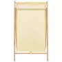 Portabiancheria in Legno di Cedro e Tessuto Beige 42x41x64 cm