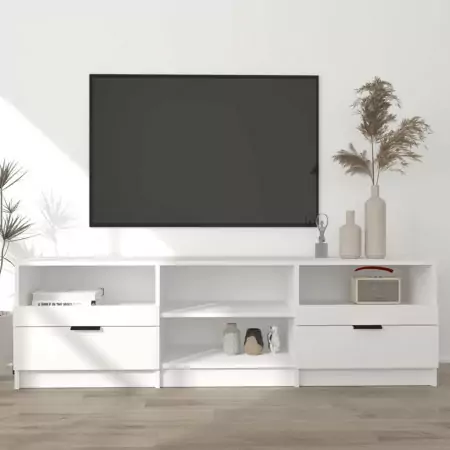 Mobile Porta TV Bianco 150x33,5x45 cm in Legno Multistrato