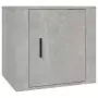 Comodini 2 pz Grigio Cemento 50x39x47 cm