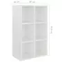 Libreria/Credenza Bianco Lucido 66x30x97,8 cm in Truciolato