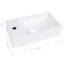 Lavabo 400x220x90 mm in SMC Bianco