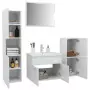 Set Mobili da Bagno Bianco Lucido in Truciolato