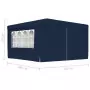 Gazebo Professionale con Pareti 4x4 m Blu 90 g/m²