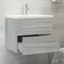 Mobile Bagno e Lavabo Integrato Grigio Sonoma Legno Multistrato