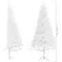 Albero di Natale Artificiale ad Angolo Bianco 210 cm PVC