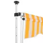 Tenda da Sole Retrattile Manuale 300cm Strisce Arancione Bianco