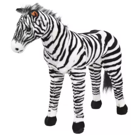 Zebra di Peluche Giocattolo Nera e Bianca XXL