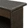 Tavolo da Bar per Esterni Marrone 120x55x110 cm in Polyrattan