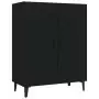 Credenza Nera 70x34x90 cm in Legno Multistrato