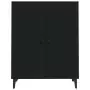 Credenza Nera 70x34x90 cm in Legno Multistrato