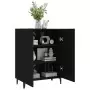 Credenza Nera 70x34x90 cm in Legno Multistrato