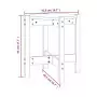 Tavolino da Salotto Ø 42,5x45 cm in Legno Massello di Pino