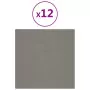 Pannelli Murali 12 pz Grigio Chiaro 30x30 cm Velluto 1,08 m²