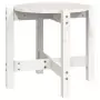 Tavolino da Salotto Bianco Ø 52,5x45 cm Legno Massello di Pino