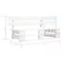 Set Divani a Pallet e Cuscini 6 pz in Pino Impregnato Bianco