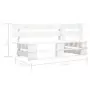 Set Divani a Pallet e Cuscini 6 pz in Pino Impregnato Bianco