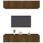 Mobili TV 4 pz Rovere Marrone 80x30x30 cm in Legno Multistrato