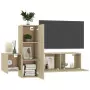 Set Porta TV 3 pz Rovere Sonoma in Truciolato