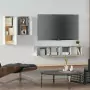 Set di Mobili Porta TV 4 pz Grigio Cemento in Legno Multistrato