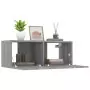 Mobili Porta TV 2pz Grigio Sonoma 80x30x30 in Legno Multistrato