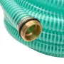 Tubo di Aspirazione con Connettori in Ottone 7 m 25 mm Verde