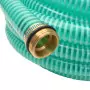 Tubo di Aspirazione con Connettori in Ottone 15 m 25 mm Verde