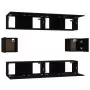 Set Mobili Porta TV 6 pz Nero in Legno Multistrato